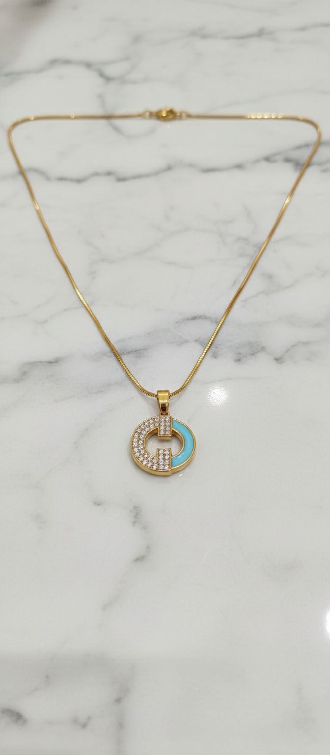 NuGold Circle Pendant Necklace For Women