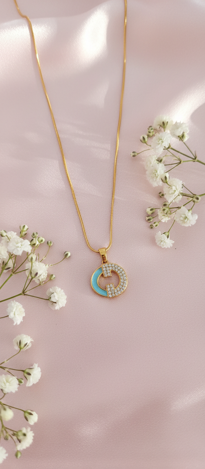 NuGold Circle Pendant Necklace For Women