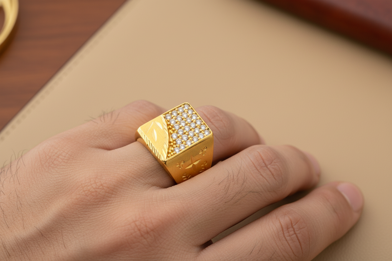 NuGold Royal Heritage Pavé Ring