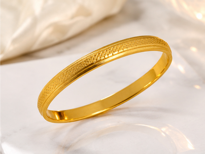 NuGold Designer Gold Kada for Men