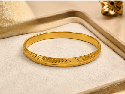 NuGold Designer Gold Kada for Men