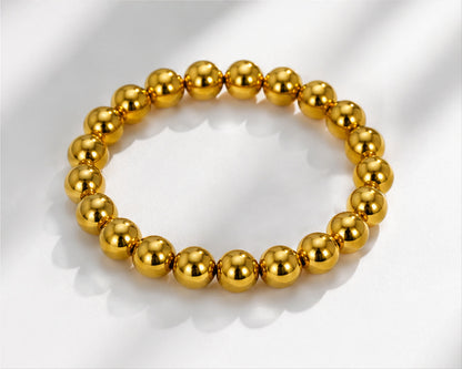 NUGOLD Premium Gold Beaded Bracelet for Girls & Women