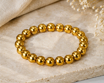 NUGOLD Premium Gold Beaded Bracelet for Girls & Women