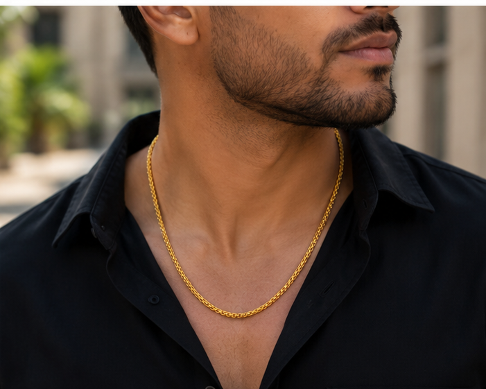 NUGOLD Classic Gold Link Chain for Men & Women