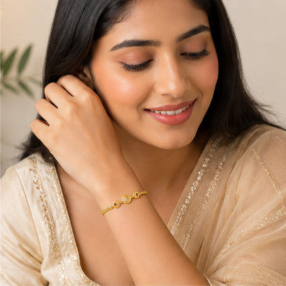 Heritage Ruby Medallion Bracelet for Women & Girls