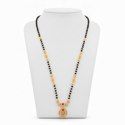 Minimalist Circular Pendant Mangalsutra for Daily Wear