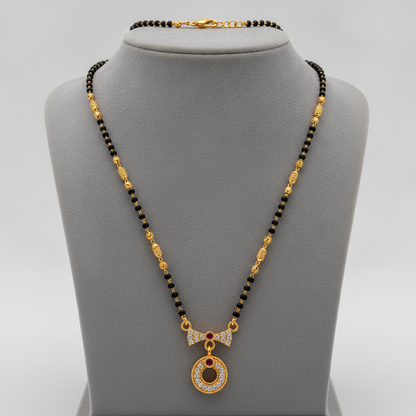 Minimalist Circular Pendant Mangalsutra for Daily Wear
