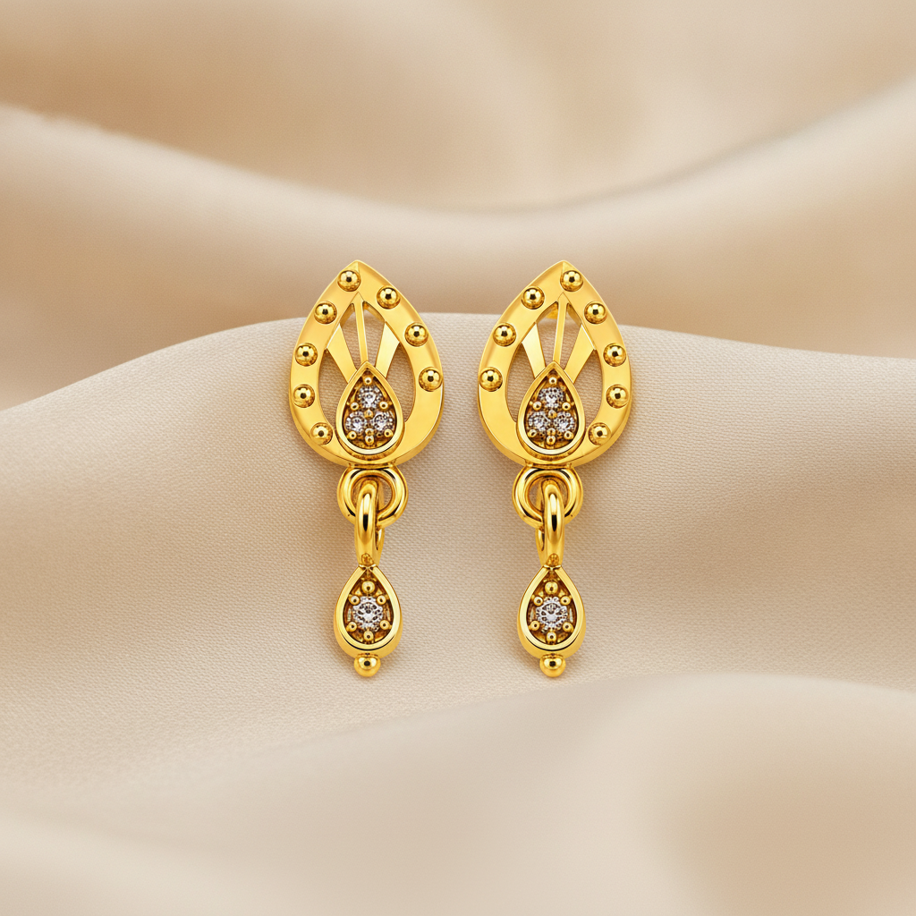 Majestic Botanical Crystal Drop Earrings