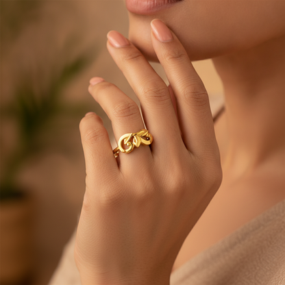 Royal Swan Harmony Embrace Statement Ring for Women