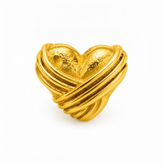 NUGOLD Designer Heart Adjustable Ring for Women