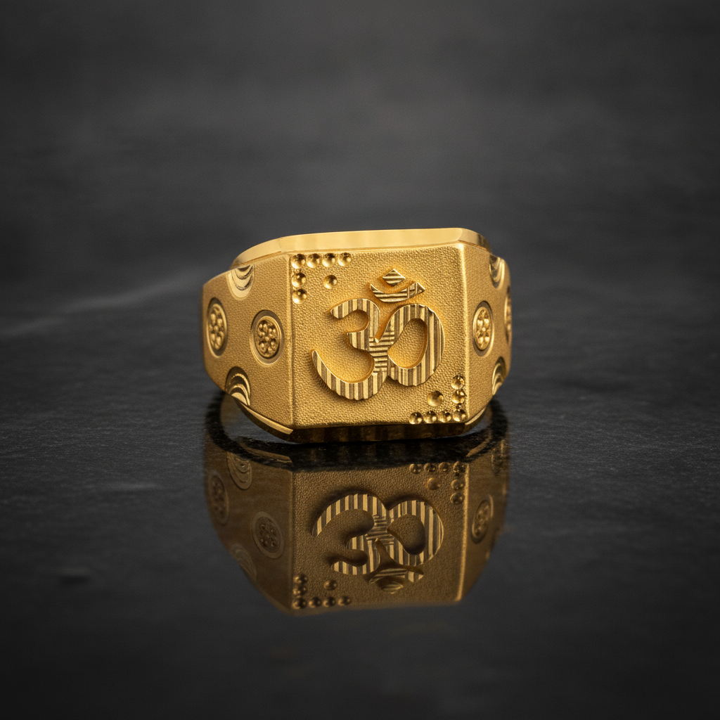 Divine Om Sacred Symbol Designer Ring