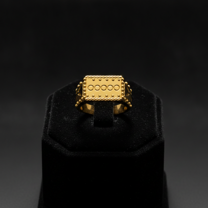 NUGOLD Royal Heritage Geometric Statement Ring for Men
