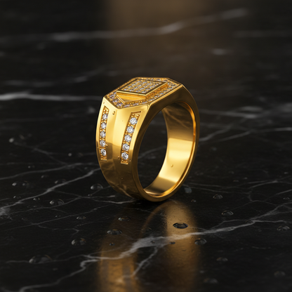 Regal Crystal Crest Men’s Ring