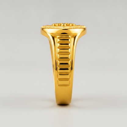 Royal Crown Crest Heritage Statement Ring for Men