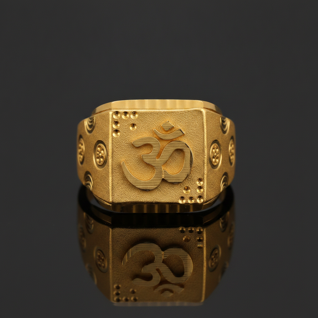 Divine Om Sacred Symbol Designer Ring