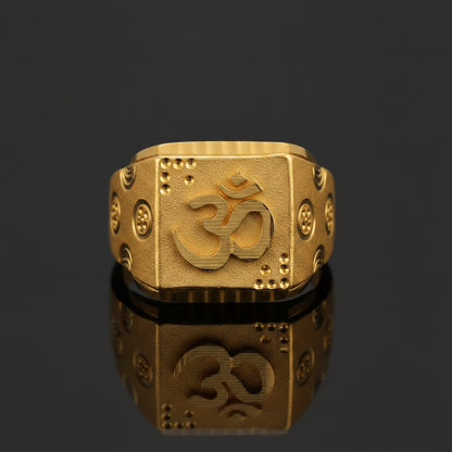 Divine Om Sacred Symbol Designer Ring
