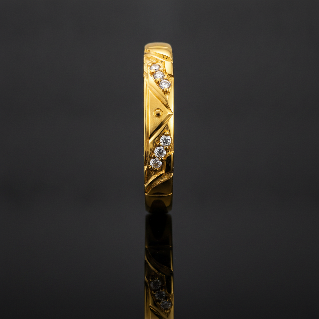Royal Radiance Triple CZ Designer Ring