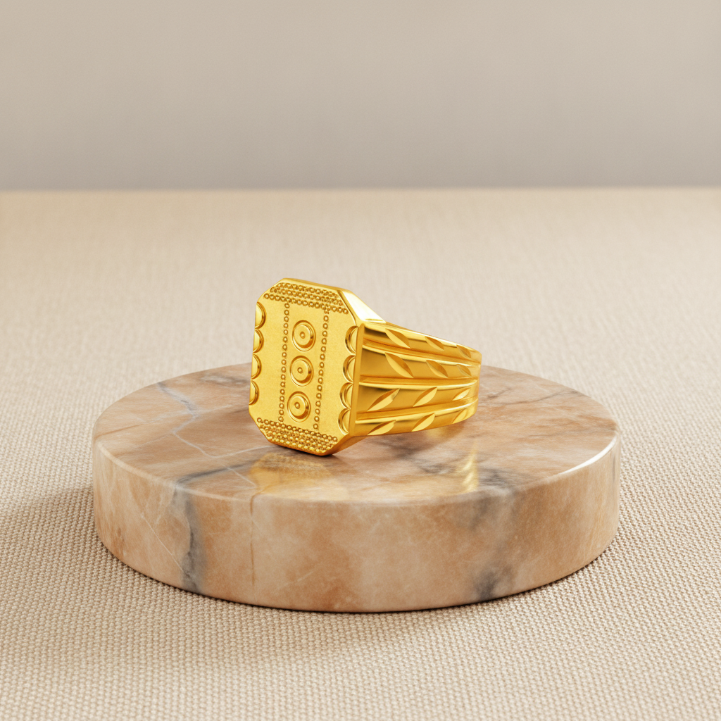 Royal Heritage Engraved Statement Ring