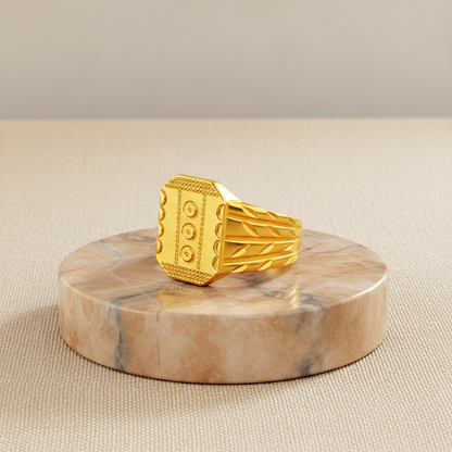 Royal Heritage Engraved Statement Ring