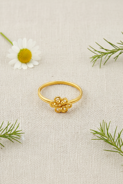 NUGOLD Designer Women’s Ring with Cute Flower Design