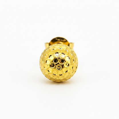 NuGold Geometric Textured Gold-Toned Stud Earrings for Women