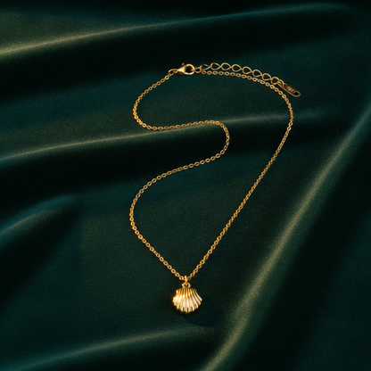 NUGOLD Seashell Charm Pendant Necklace for Women