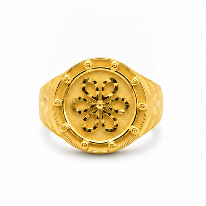 Imperial Six-Petal Medallion Heritage Ring for Men