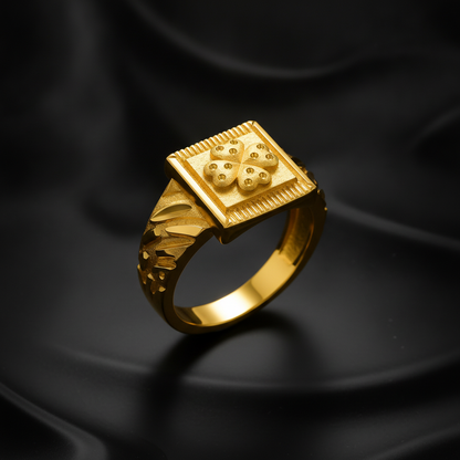 Royal Clover Statement Ring for Men