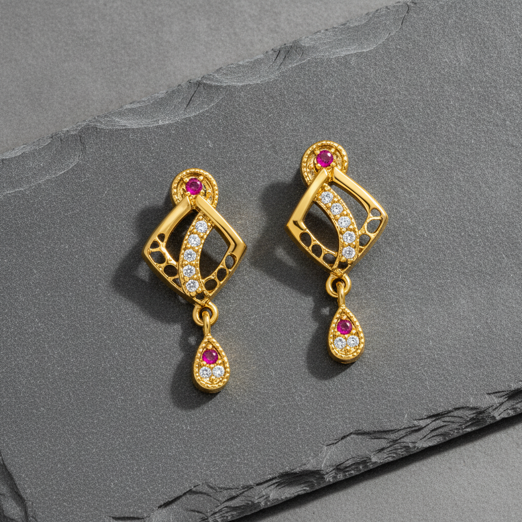 Teardrop Latkan Choker Companion Earrings