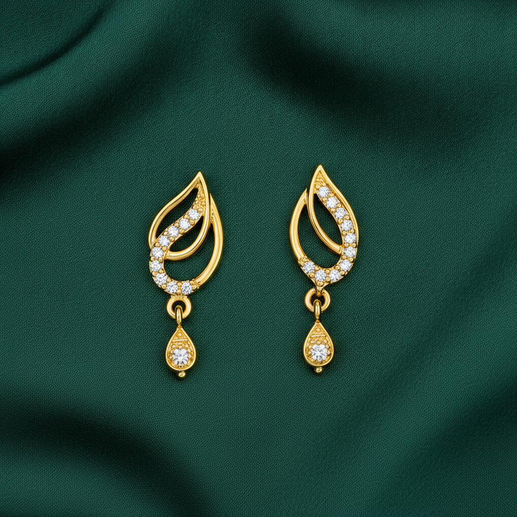 Radiant Helix Tiered Teardrops with Glistering Crystal Detailing