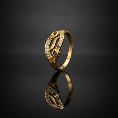 Dainty Heart Cutout Statement Ring