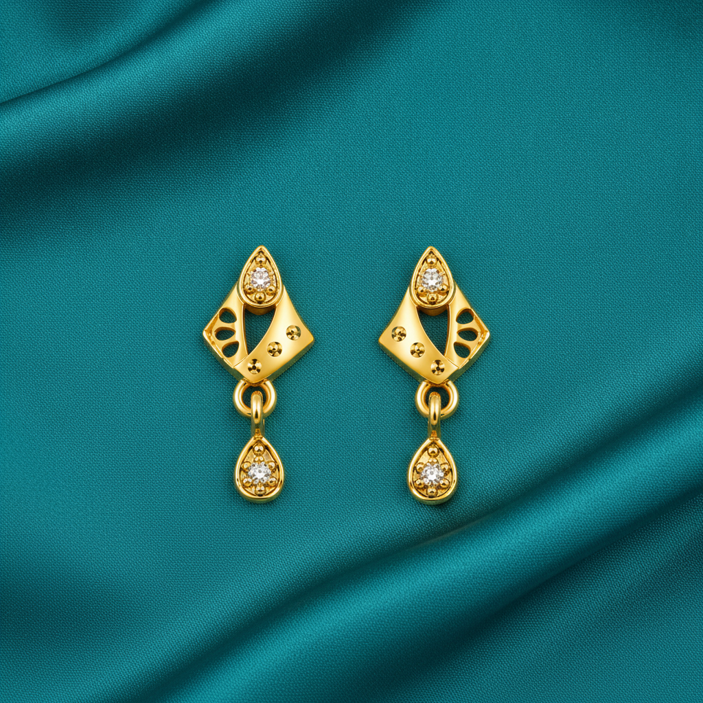 Modern Royal Motif Drop Earrings for Women