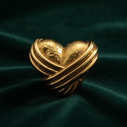 NUGOLD Designer Heart Adjustable Ring for Women