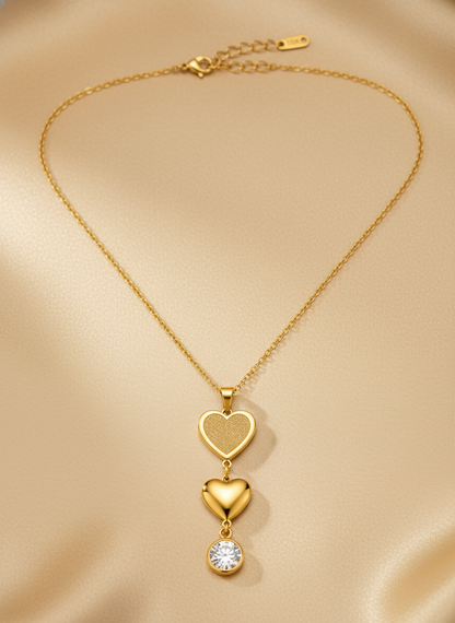 Celestial Love Heart Cascade Necklace