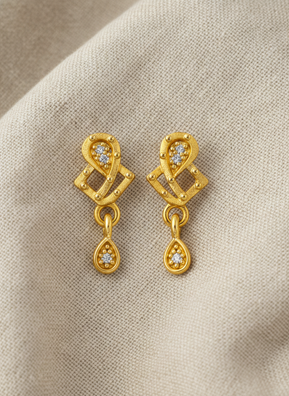 Elegant Modern Motif Designer Dangler Earrings