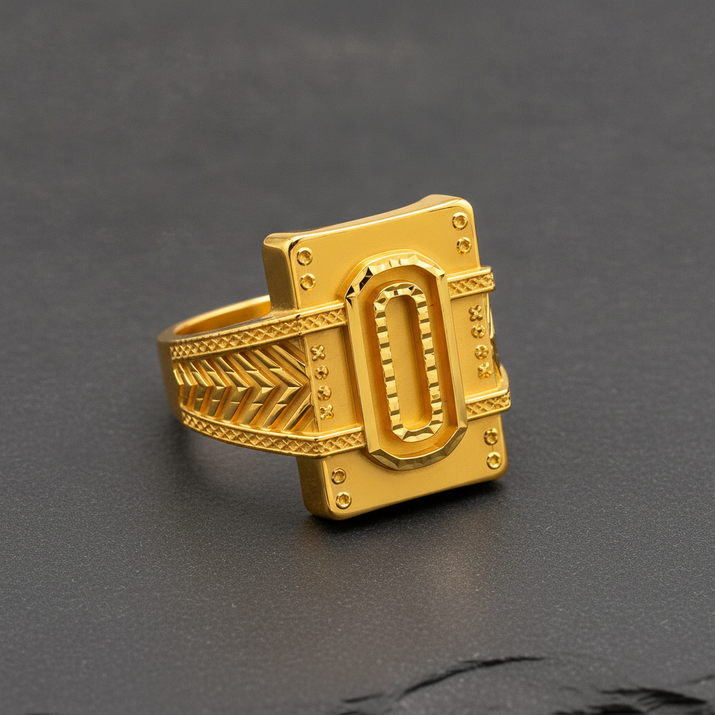 Regal Zero Crest Heritage Signet Ring For Men