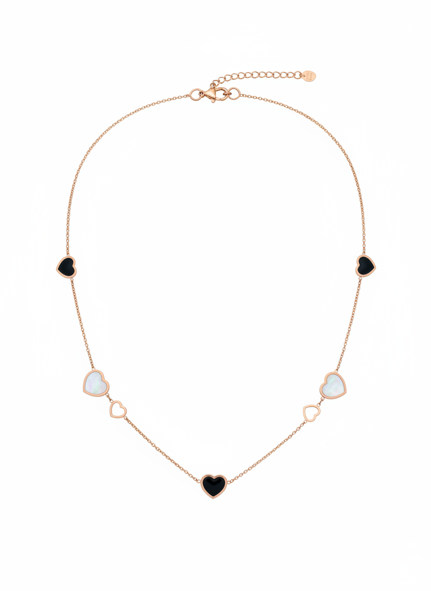 Elegant Rose Gold Heart Pendant Necklace for Women