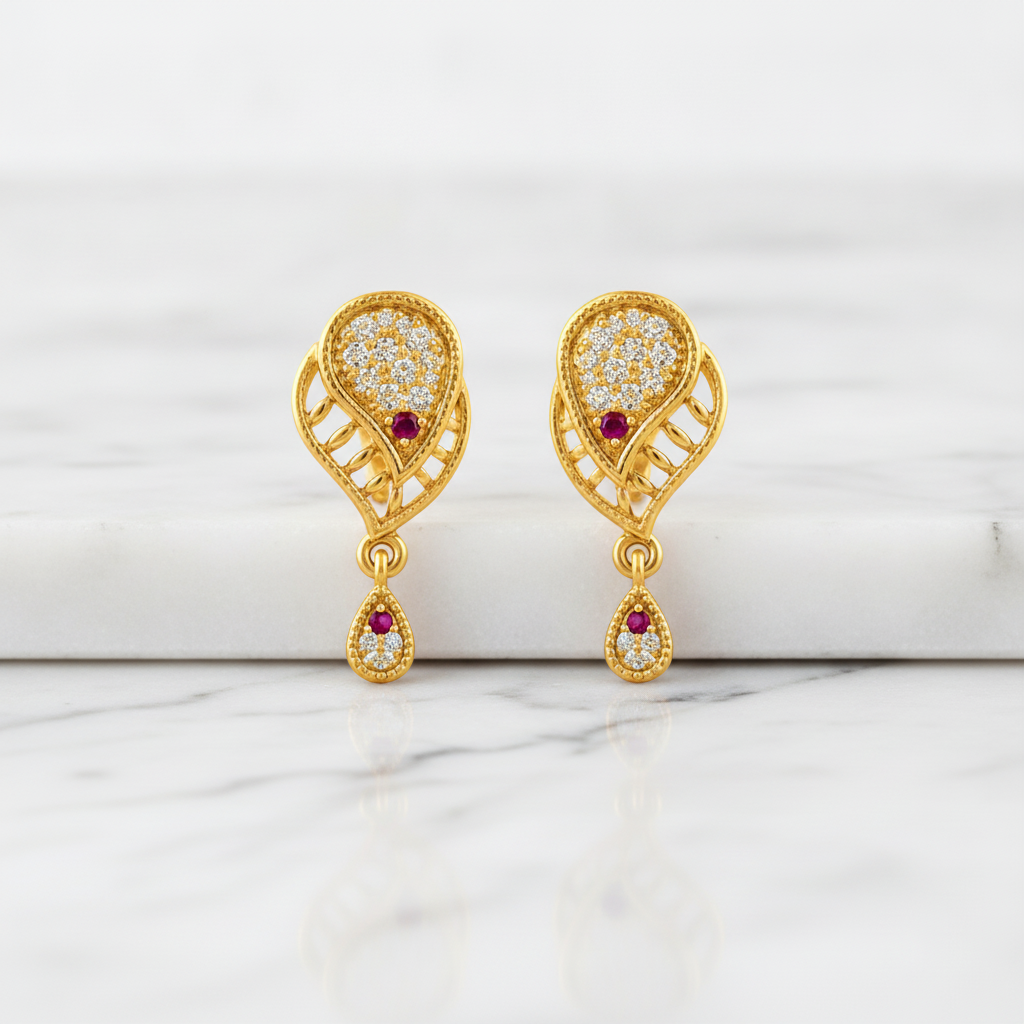 Elegant Swirl Frame Filigree Earrings