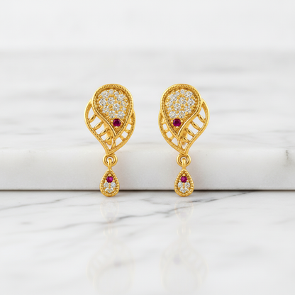 Elegant Swirl Frame Filigree Earrings