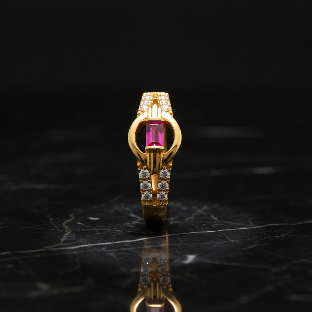 Regal Ruby Nexus Radiance Ring for Women