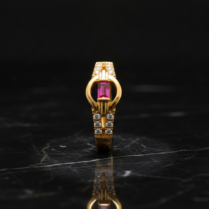 Regal Ruby Nexus Radiance Ring for Women