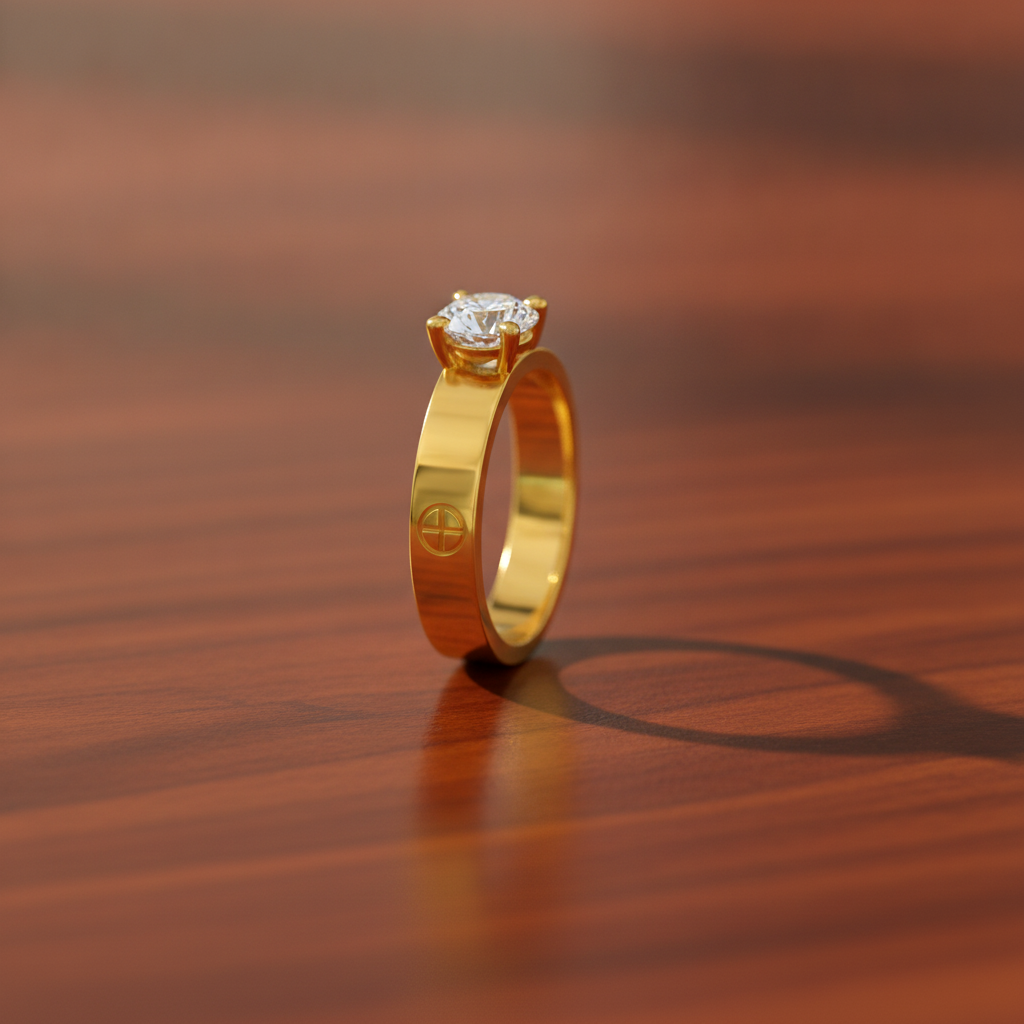Royal Solitaire Crest Designer Ring