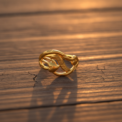 NUGOLD Elegant Leaf Design Adjustable Ring for Women