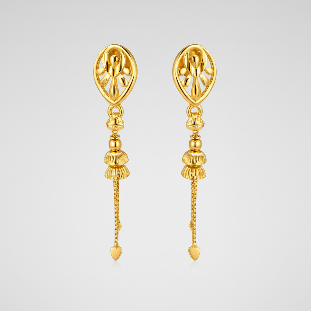 NuGold Tassel Drop Earrings for Women