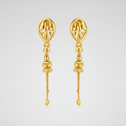 NuGold Tassel Drop Earrings for Women