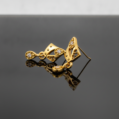 Modern Royal Motif Drop Earrings for Women