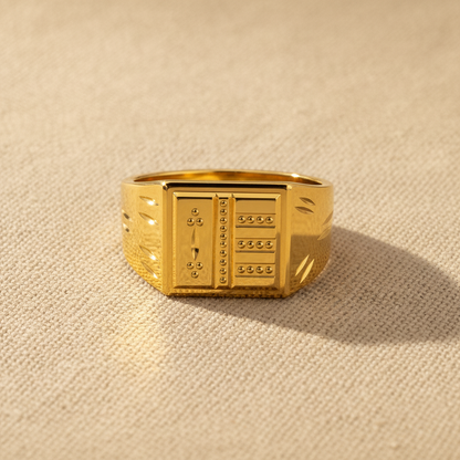 Imperial Geometric Engraved Statement Ring