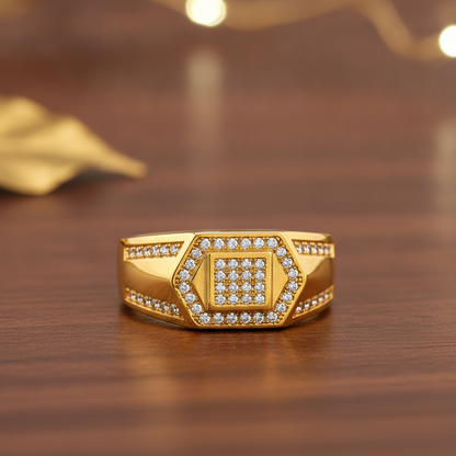 Regal Crystal Crest Men’s Ring