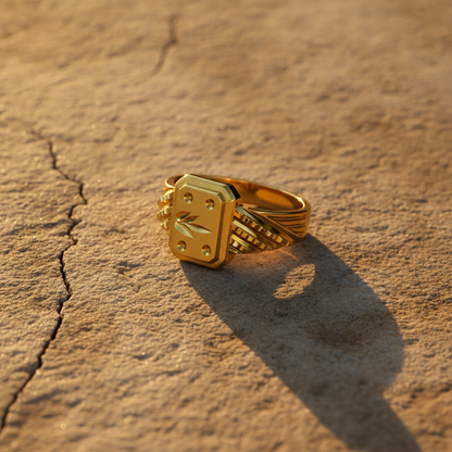 Imperial Leafcrest Engraved Statement Ring