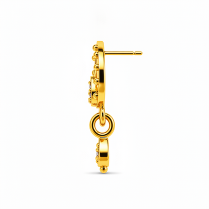 Majestic Botanical Crystal Drop Earrings